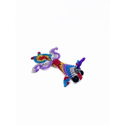 Handmade Colorful Macrame Fish Charm