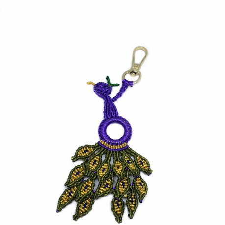 Handmade Macrame Peacock Charm