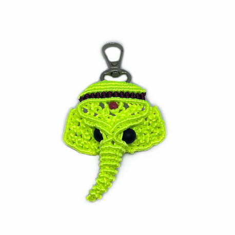 Handmade Macrame Elephant Charm