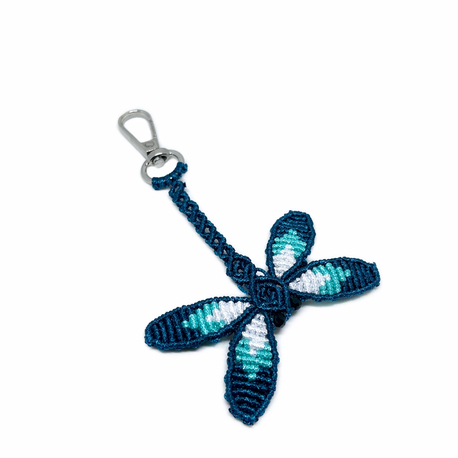 Handmade Macrame Dragonfly Charm