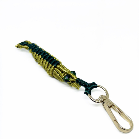 Handmade Macrame Shrimp Charm