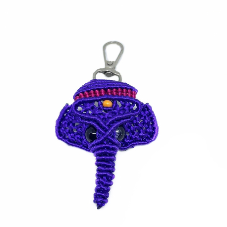 Handmade Macrame Elephant Charm