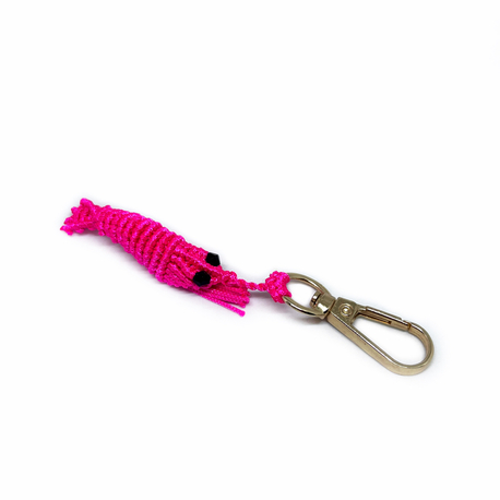 Handmade Macrame Shrimp Charm