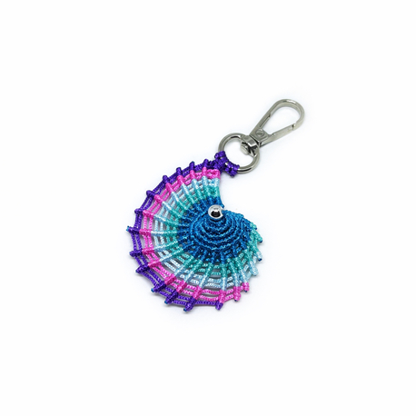 Handmade Macrame Oyster Charm