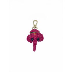 Handmade Macrame Elephant Charm