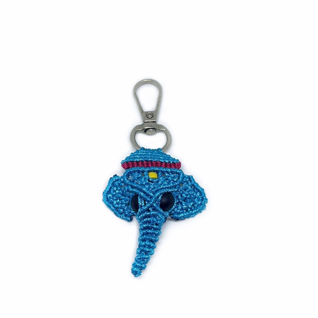 Handmade Macrame Elephant Charm