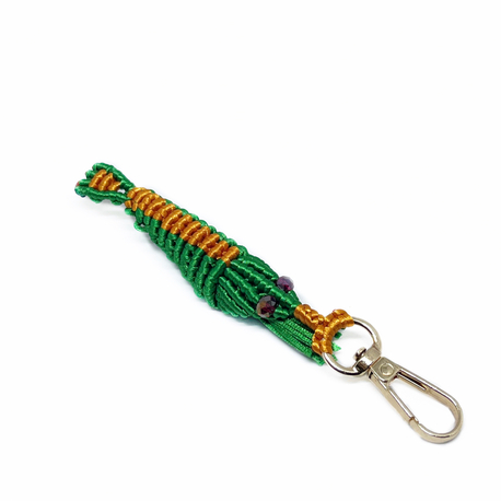 Handmade Macrame Shrimp Charm