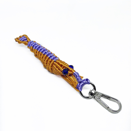 Handmade Macrame Shrimp Charm