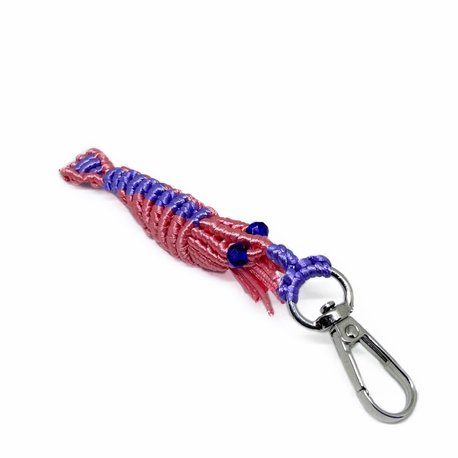 Handmade Macrame Shrimp Charm