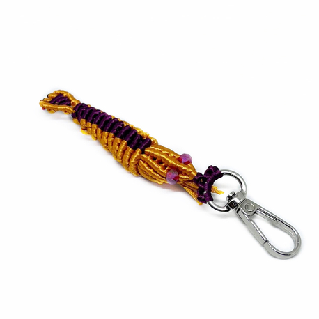 Handmade Macrame Shrimp Charm