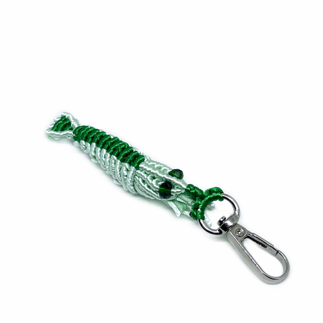 Handmade Macrame Shrimp Charm