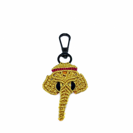 Handmade Macrame Elephant Charm