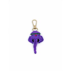Handmade Macrame Elephant Charm