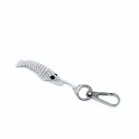 Handmade Macrame Shrimp Charm