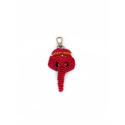 Handmade Macrame Elephant Charm