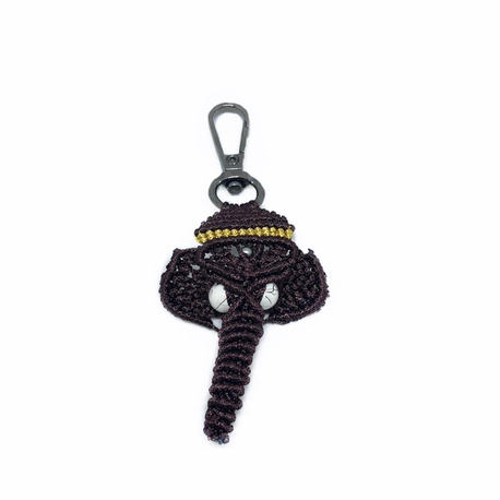 Handmade Macrame Elephant Charm