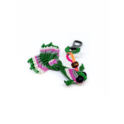 Handmade Colorful Macrame Fish Charm
