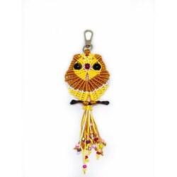 Handmade Macrame Owl Charm