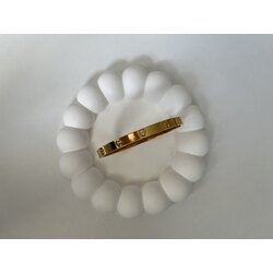 Cartier kelepçe çelik gold
