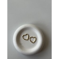 Minimal kalp küpe gold