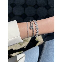 Yılan model kelepçe silver