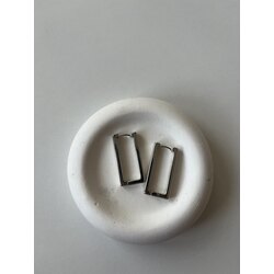 Dikdörtgen küpe silver
