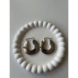 Hilal küpe silver