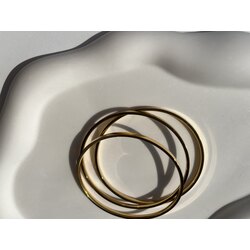 Üçlü ajda bileklik çelik gold