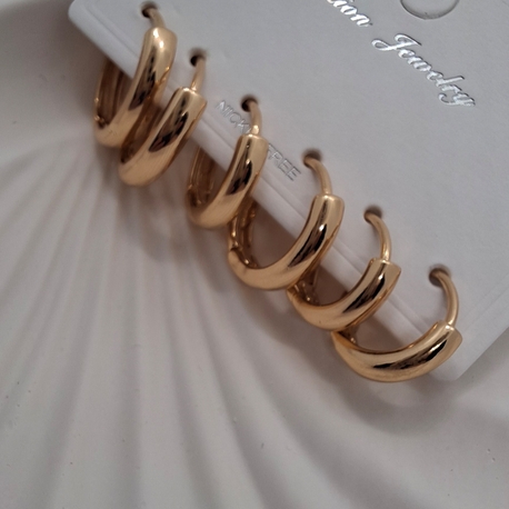 6'lı Gold Halka Küpe 
