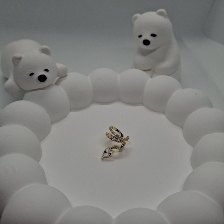 Taş Detaylı Sarmal Earcuff 