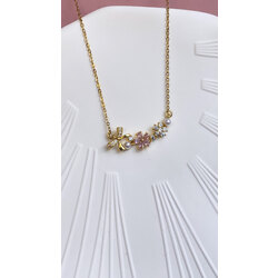 mini flower bow kolye