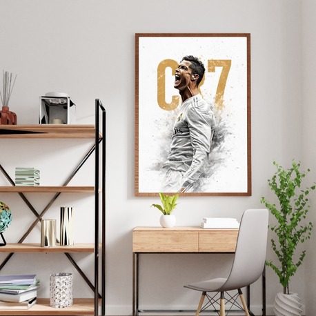 CR7 Ronaldo Duvar Tablosu – Modern Futbol & Motivasyon Dekoru