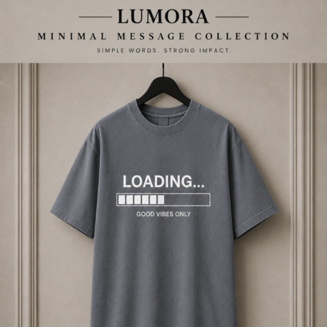 Lumora Oversize Unisex Baskılı Tişört %100 Pamuk Premium Streetwear – Loading