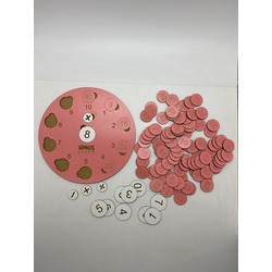 Çarpma, Çıkarma, Bölme ve Toplama işlemleri Puzzle 114 Parça Pembe