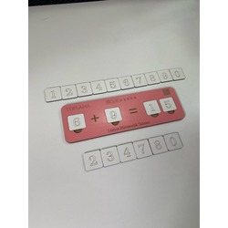 Ahşap Toplama İşlemi Toplamayı Öğreniyorum Puzzle Renk Pembe