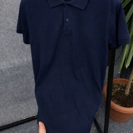 Lacivert Poloyaka T-shirt 