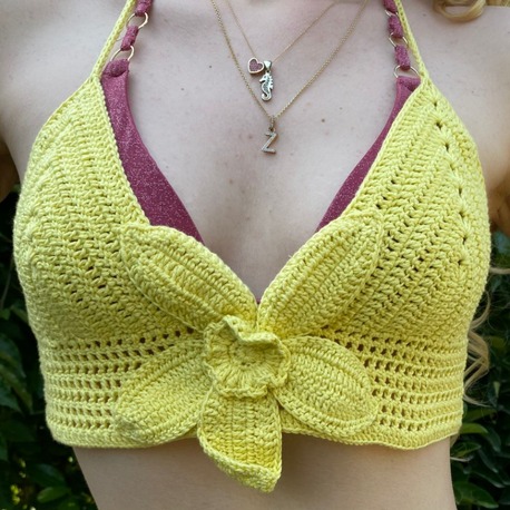  Sarı El Örgüsü Bralet
