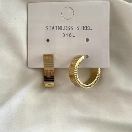 Çelik Gold Küpe