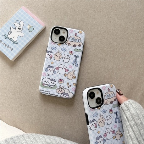 İphone 12/12Pro Lingge Jiikawa Karikatür Anti-Düşme