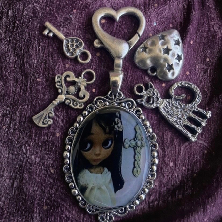 blythe doll kalp canta aksesuarı 