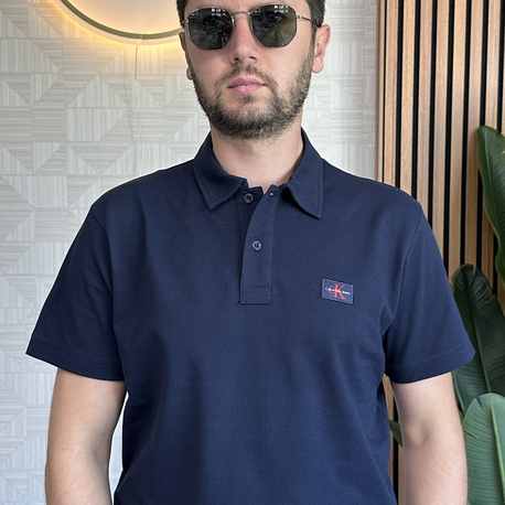 Calvin Klein Polo Yaka Lacivert T-Shirt