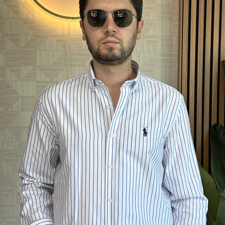 Polo Ralph Lauren Mavi Çizgili Regular Gömlek