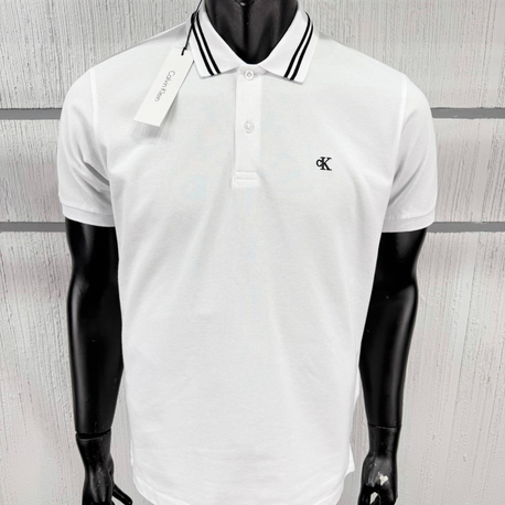 Calvin Klein Beyaz Polo Yaka Regular Fit T-Shirt