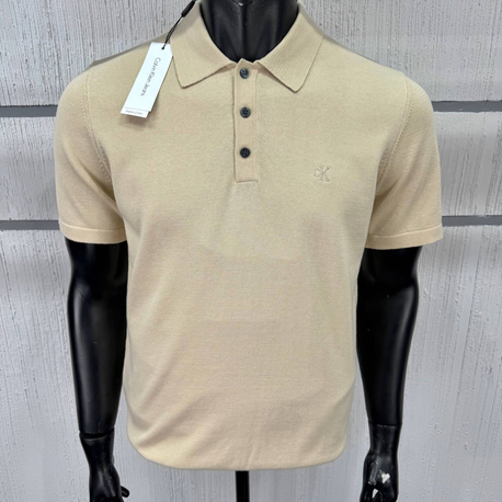Calvin Klein Triko Bej Polo Yaka Regular Fit T-Shirt
