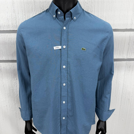 Lacoste Indıgo Keten Regular Gömlek