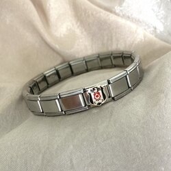 Çelik BJK Charmlı Unisex Bileklik