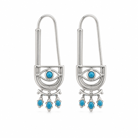Azure Eye Küpe - Silver