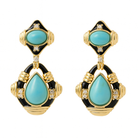 Turquoise Oracle Drops Küpe