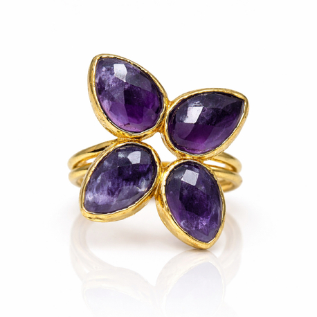 Amethyst Bloom Yüzük