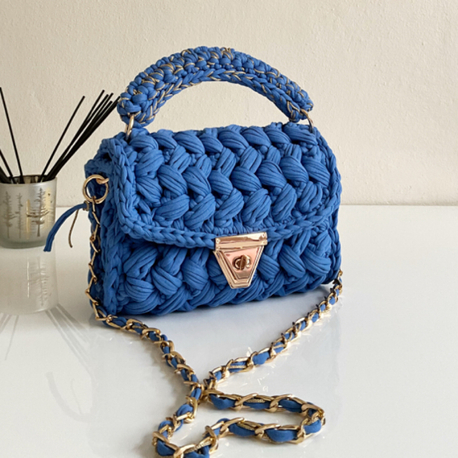 Lupinaria LUNA - Cobalt Blue Örgü Çanta 